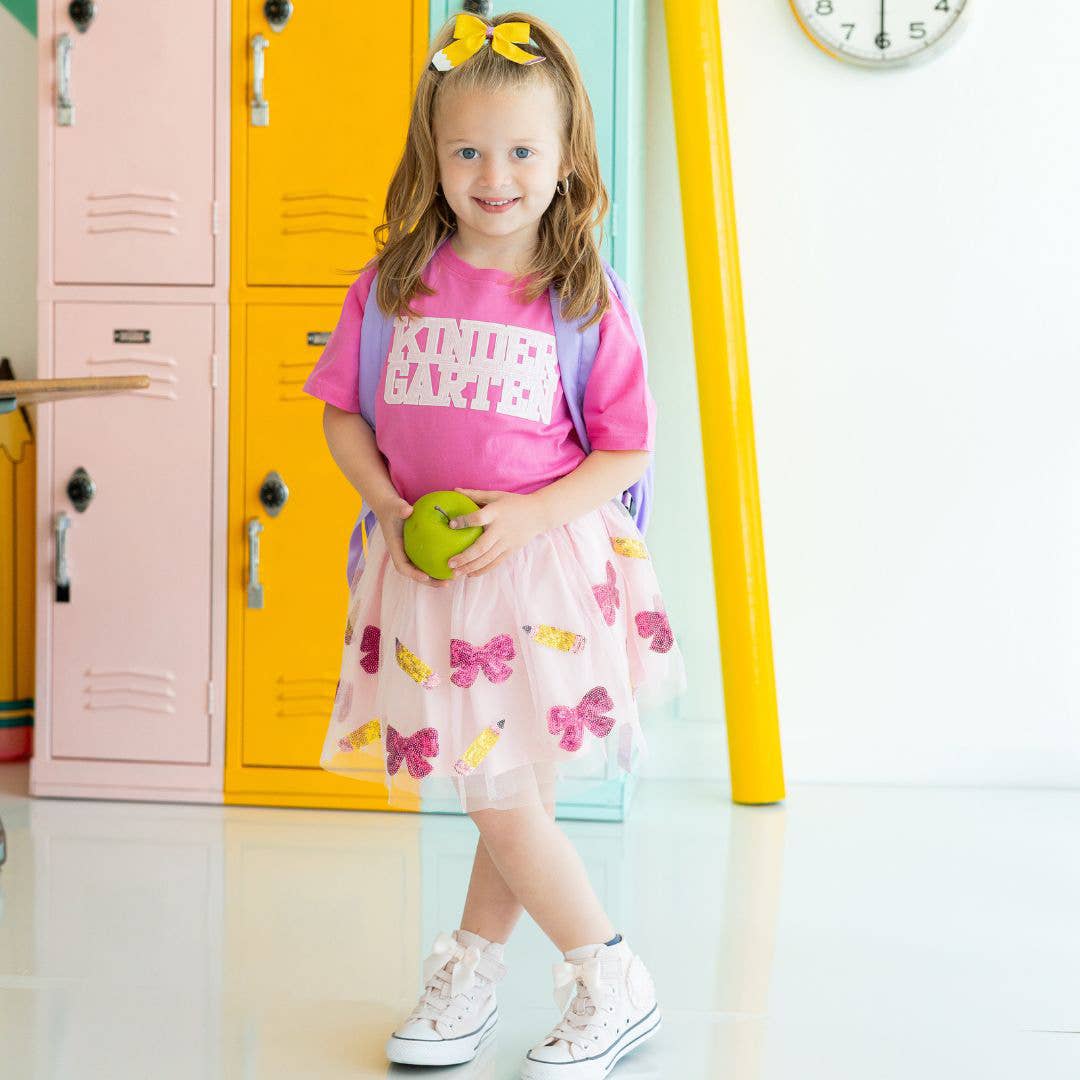 Back to School Cutie Sequin Tutu - Kids Clothing