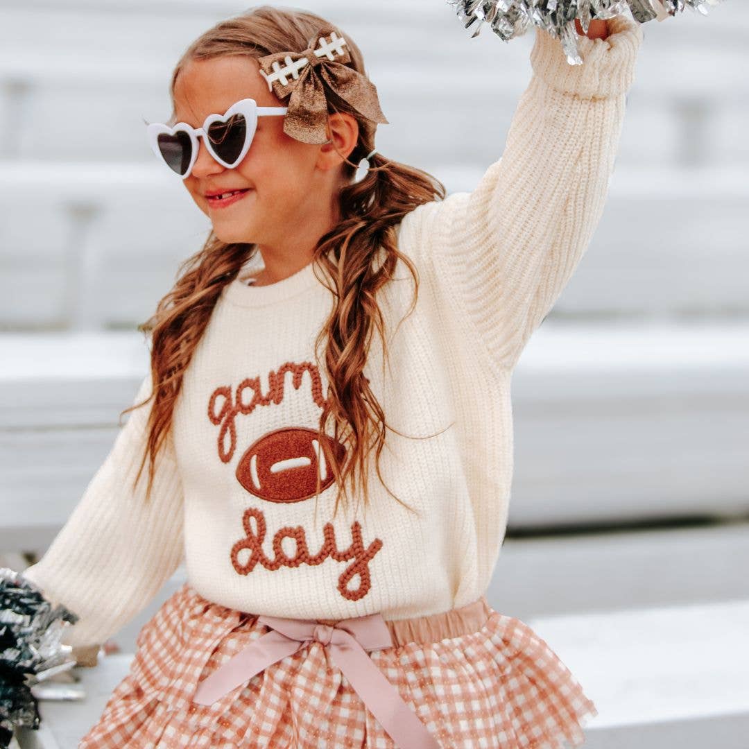 Football Bow Clip - Hair Bows - Game Day
