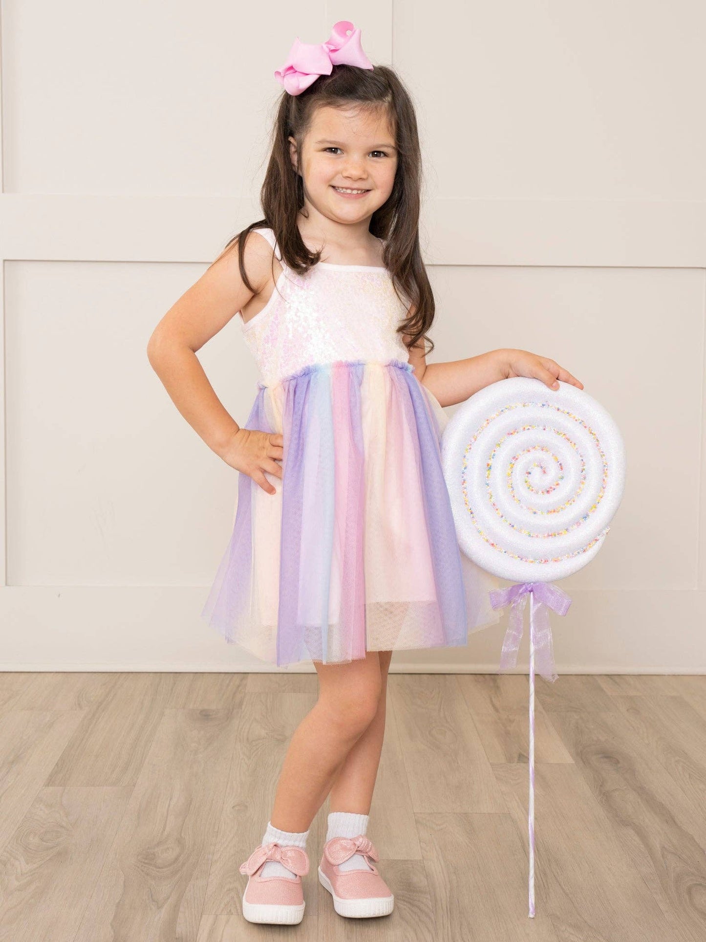 Purple Rainbow Tulle Dress