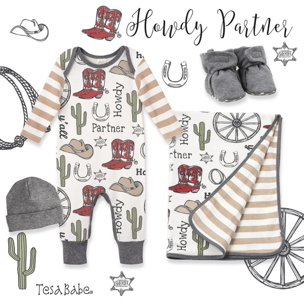 Boy's Howdy Partner Bamboo Romper
