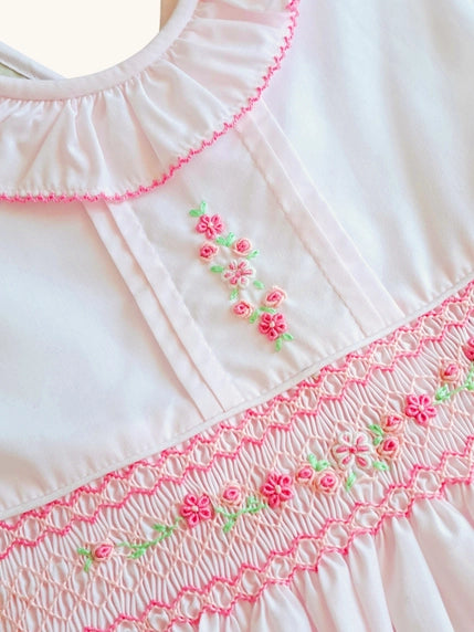 Girls Emily & Jason Collection Pink Smocked Girls Dress
