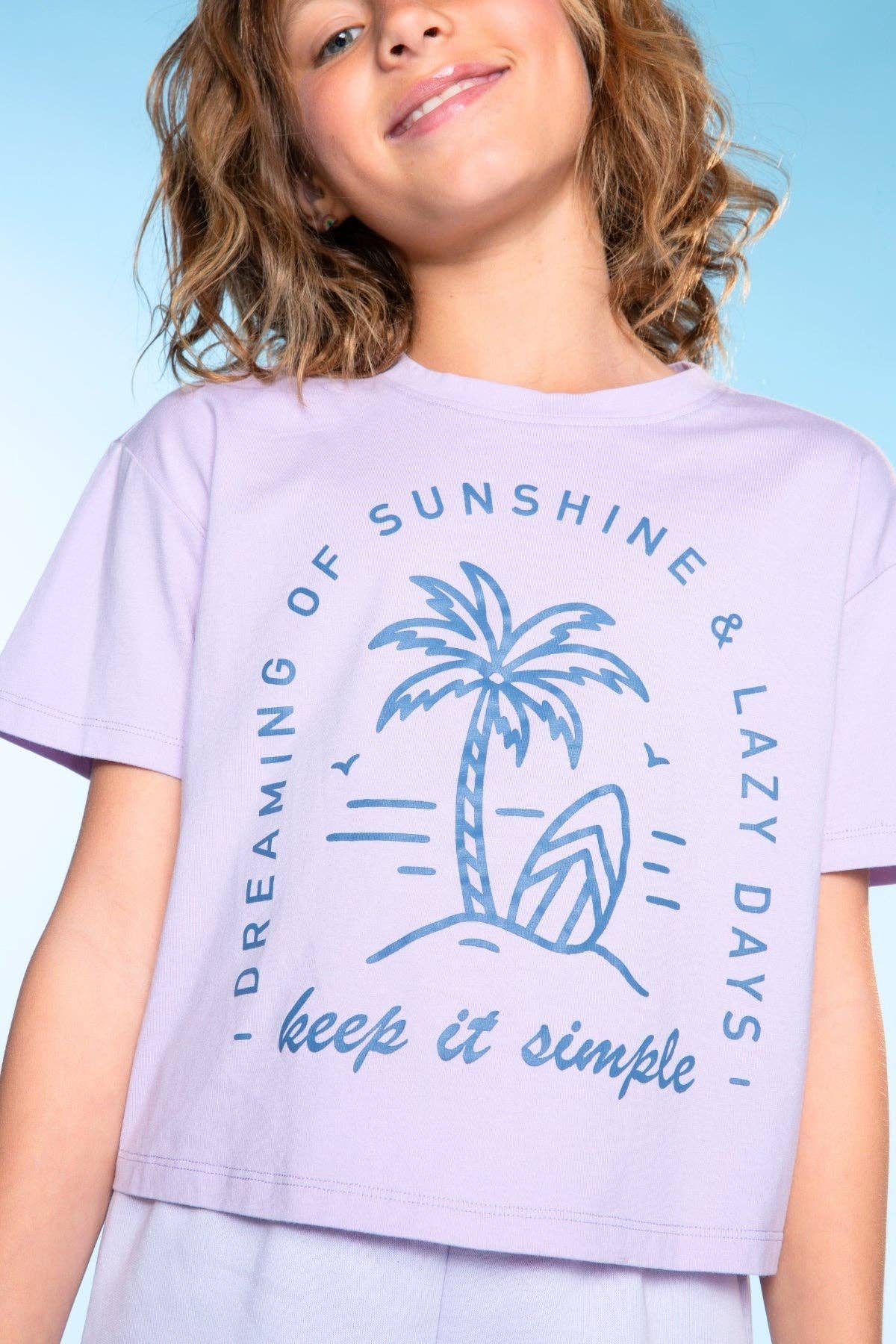 Washed Cotton Drop Shoulder Tee.