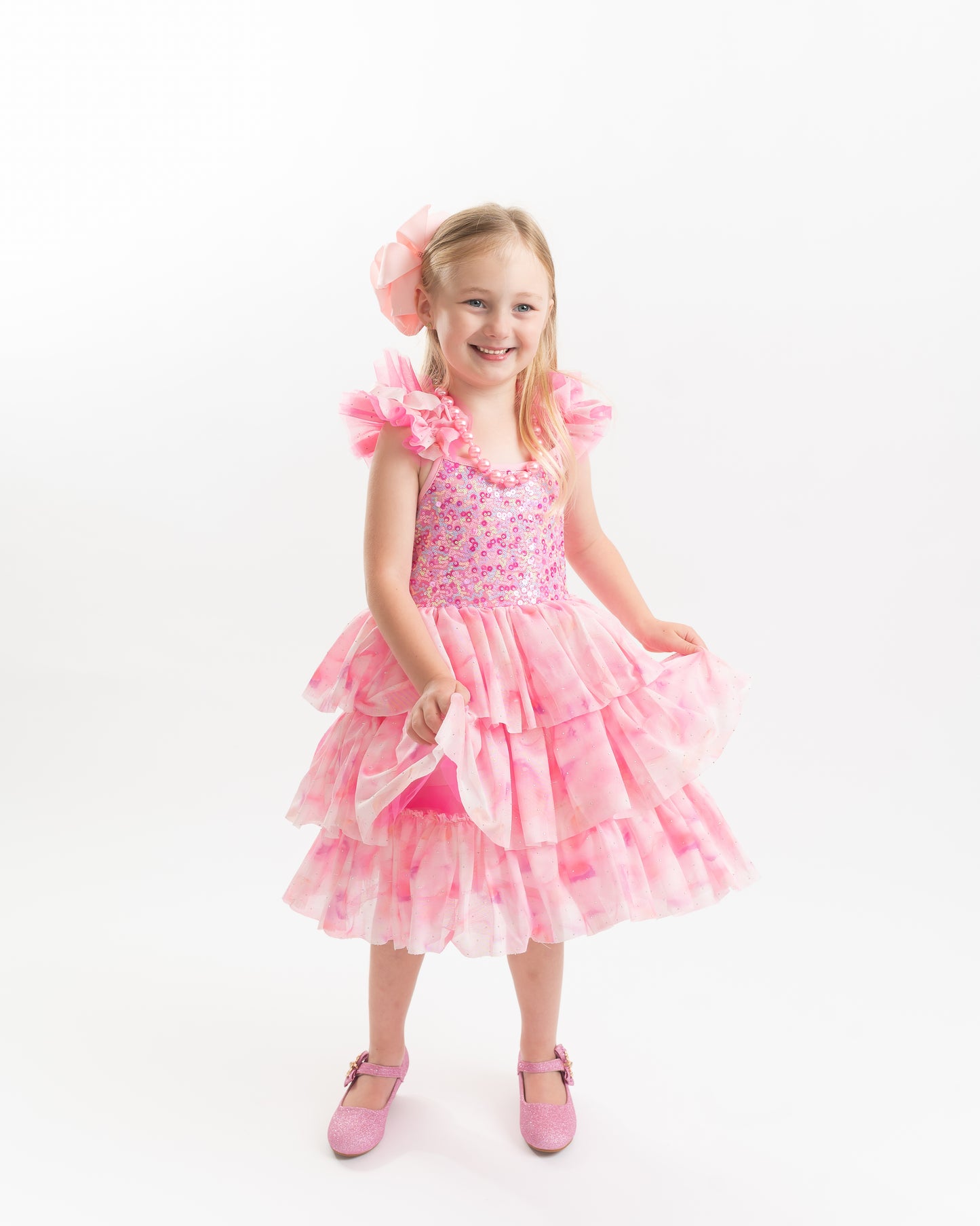 **RESTOCKED** Ombre Pink Sparkle Tulle Dress | Birthday Dress