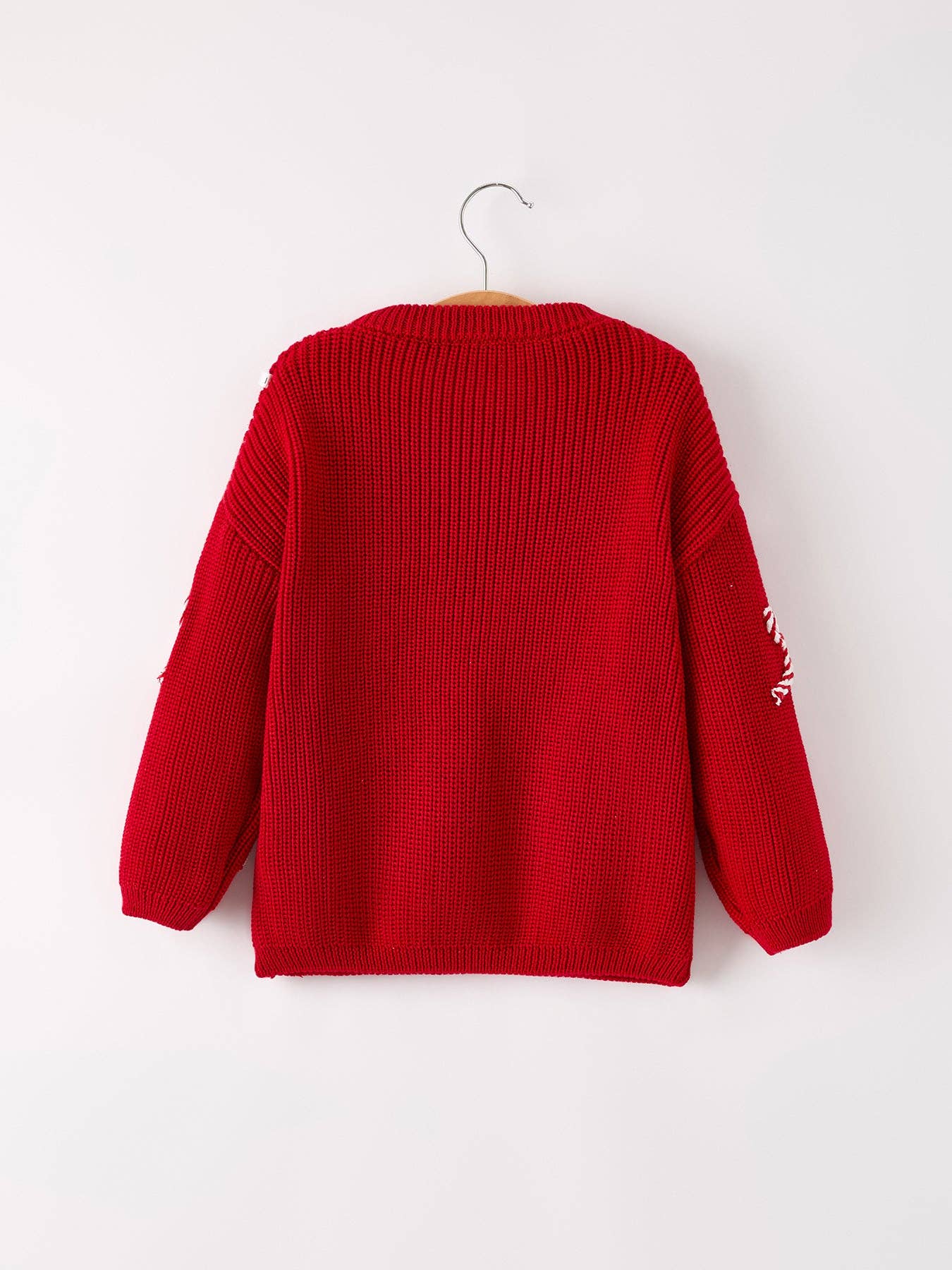 Winter Christmas Red "merry" Pullover Sweater