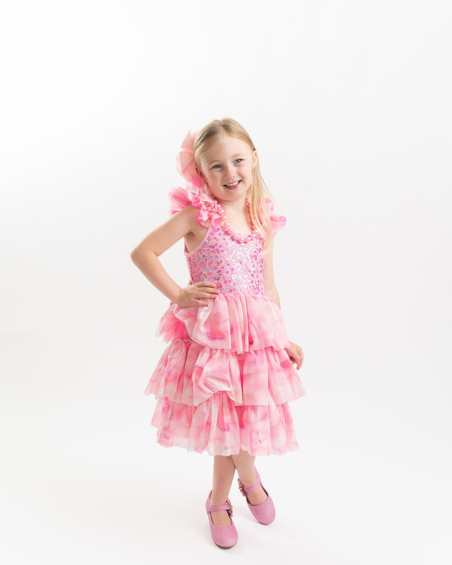 **RESTOCKED** Ombre Pink Sparkle Tulle Dress | Birthday Dress