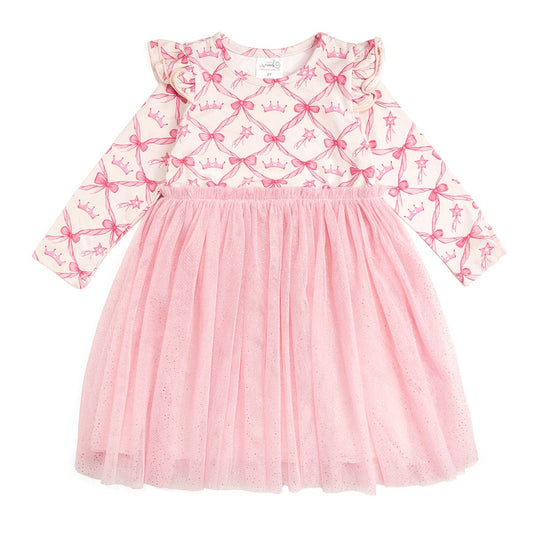 Princess Coquette Long Sleeve Tutu Dress - Girls Clothes