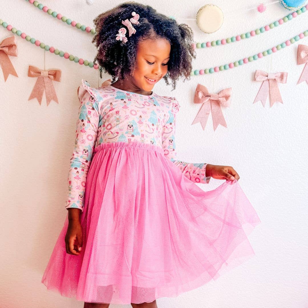 Nutcracker Christmas Long Sleeve Tutu Dress - Kids Christmas