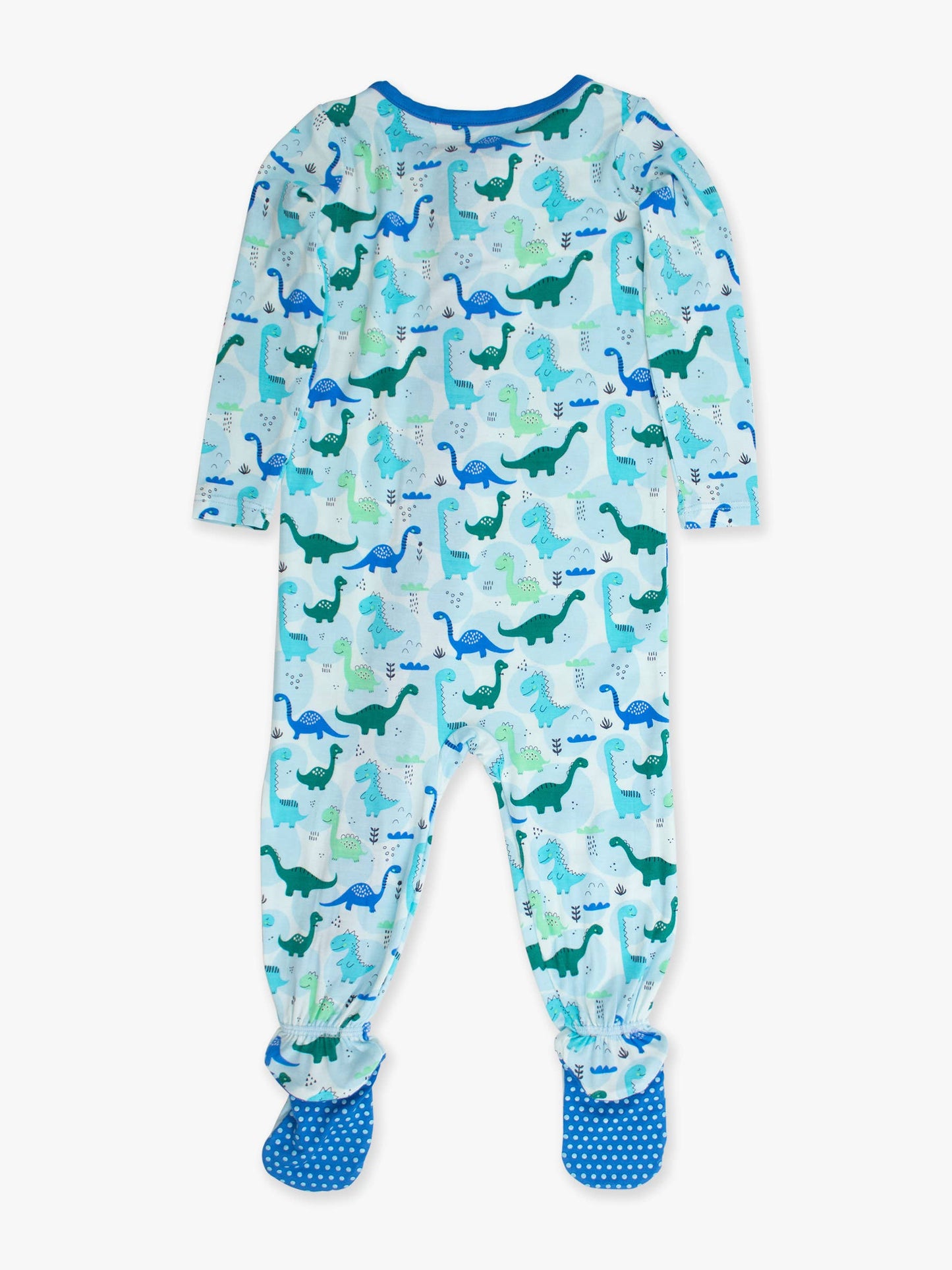 SoftSnooze™ Baby Bamboo Viscose Snuggle-Saurus Dinosaurs Footed One Piece Pajama