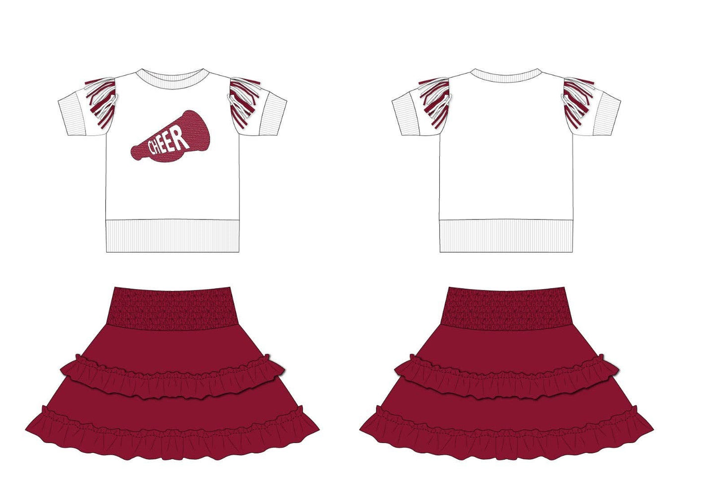 Game Day Cheer Set - Burgundy