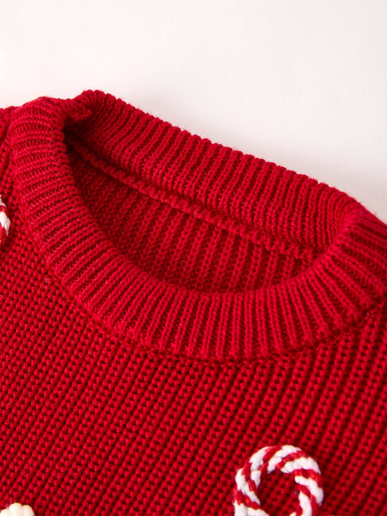 Winter Christmas Red "merry" Pullover Sweater