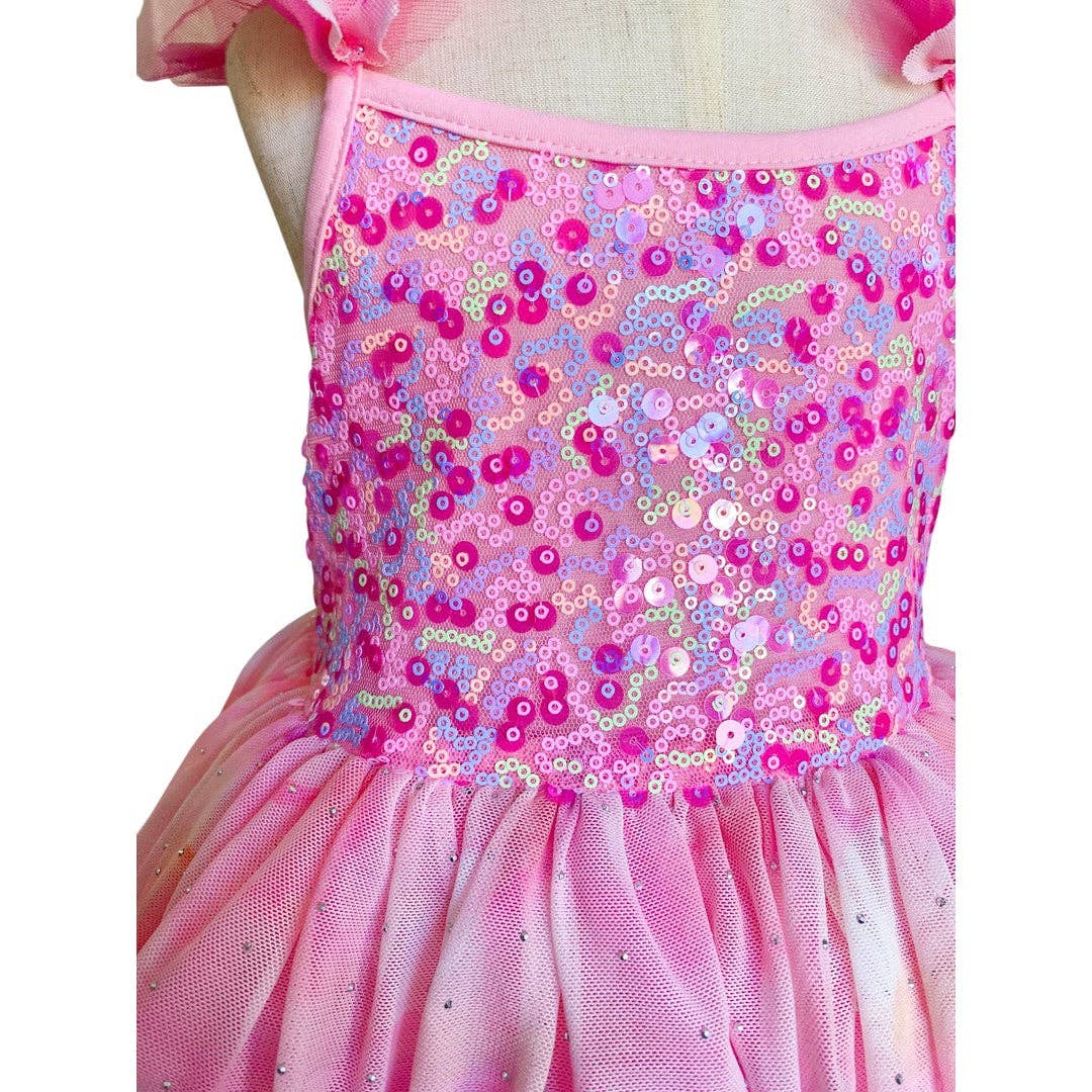 Ombre Pink Sparkle Tulle Dress | Birthday Dress