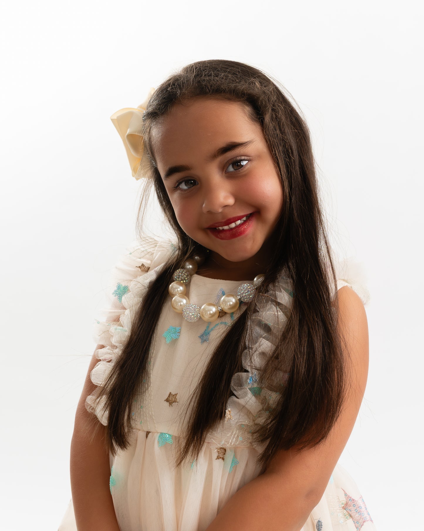 *RESTOCKED*Cream Tulle Star Dress | Birthday Dress