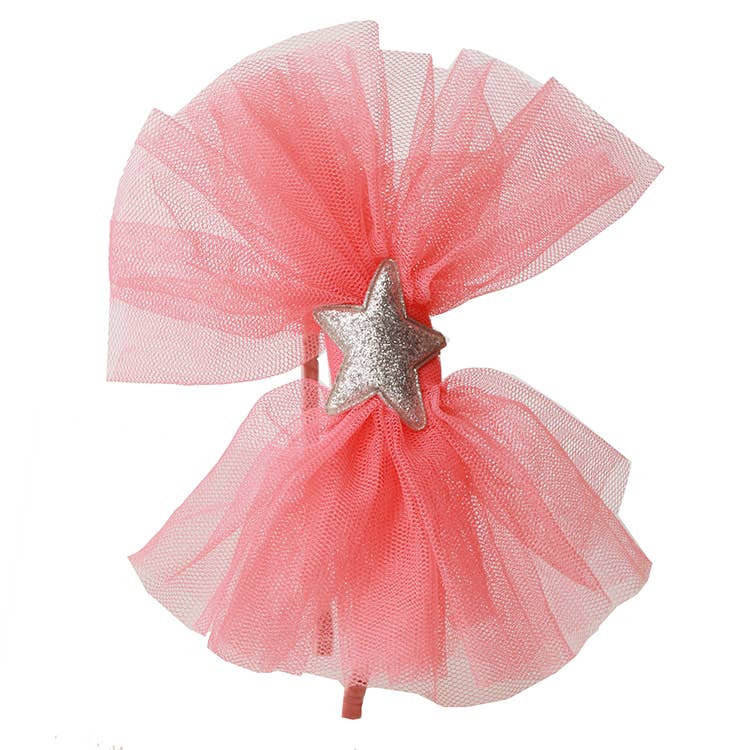 Silver Tulle Star Headband