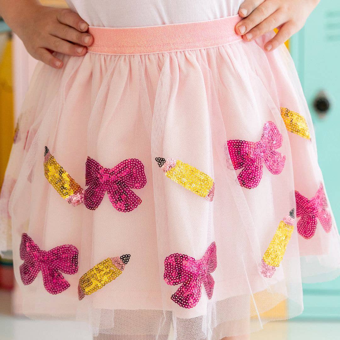 Back to School Cutie Sequin Tutu - Kids Clothing