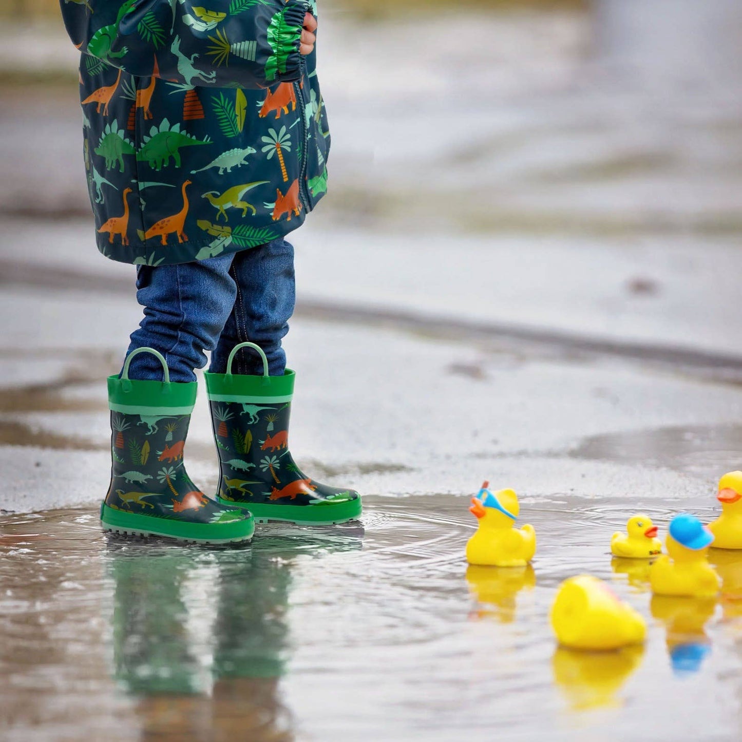 Dino All Over Print Rain Boots