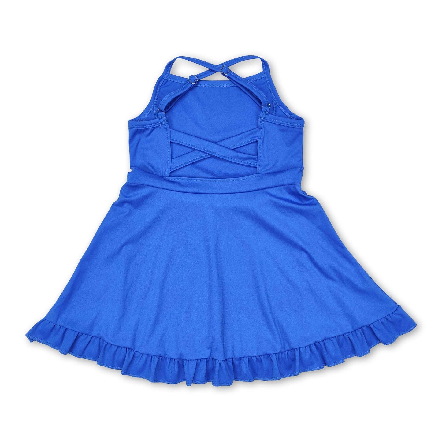 Crisscross straps ruffle girls summer active wear