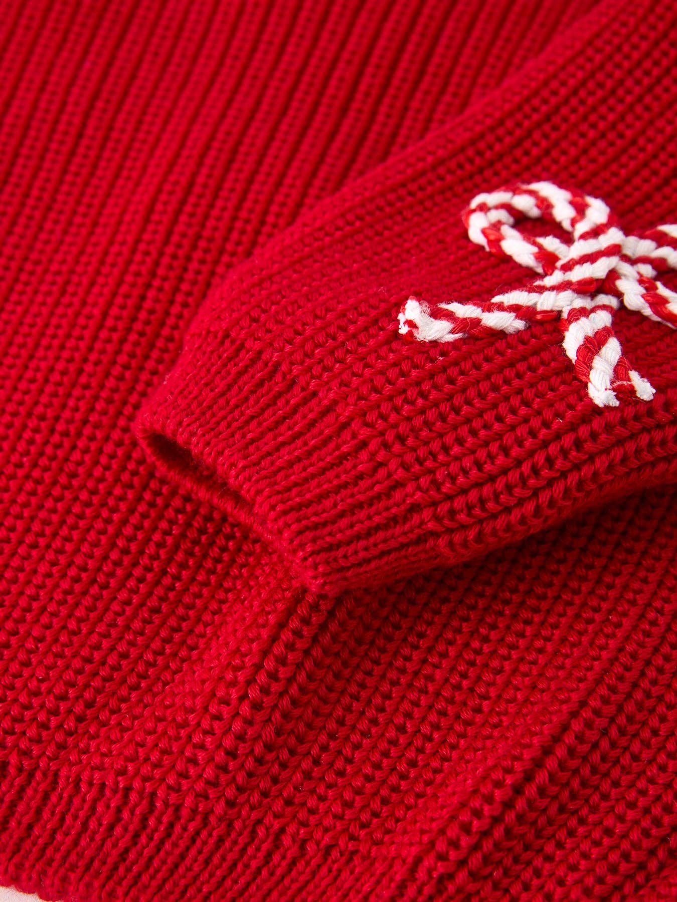 Winter Christmas Red "merry" Pullover Sweater