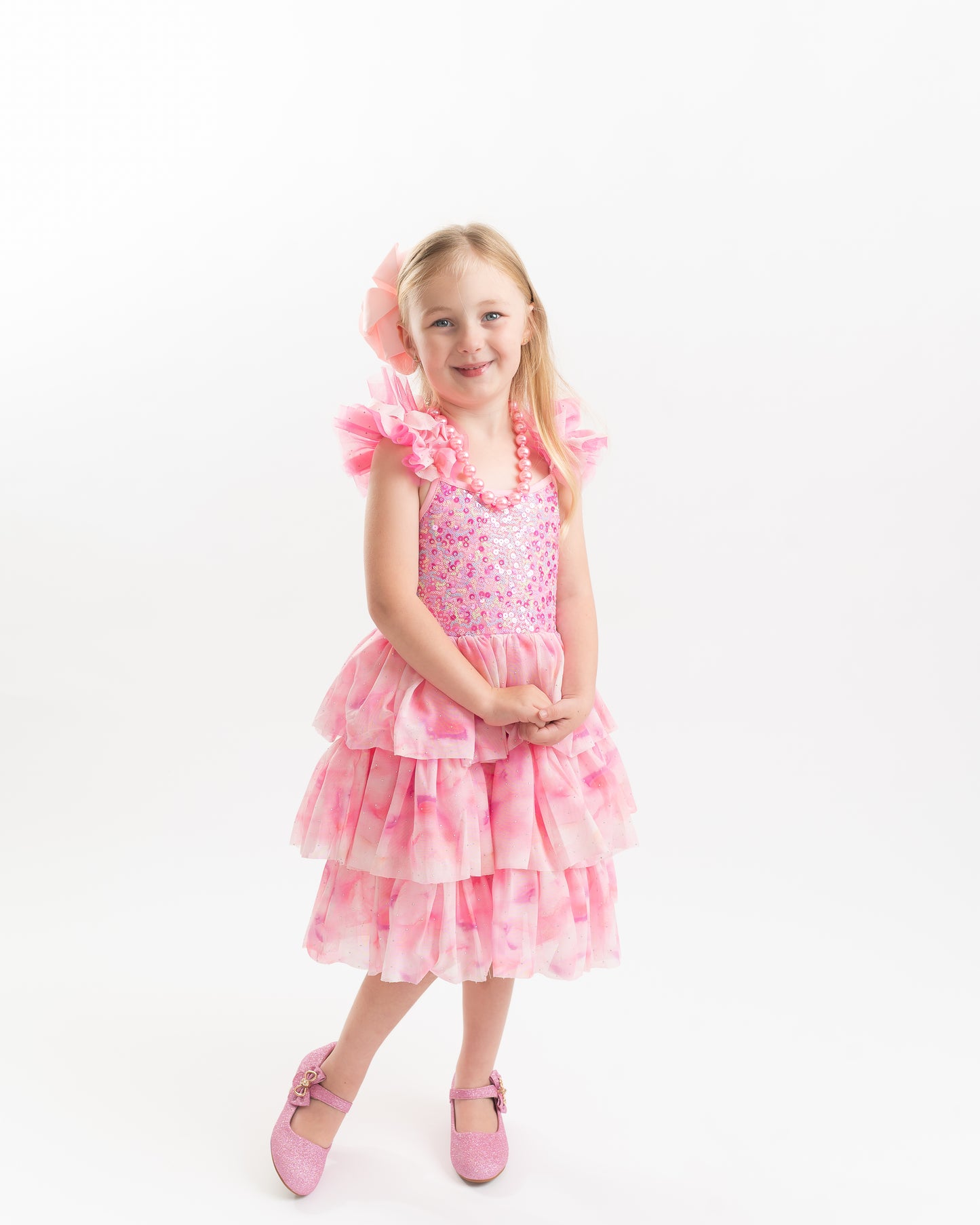 **RESTOCKED** Ombre Pink Sparkle Tulle Dress | Birthday Dress