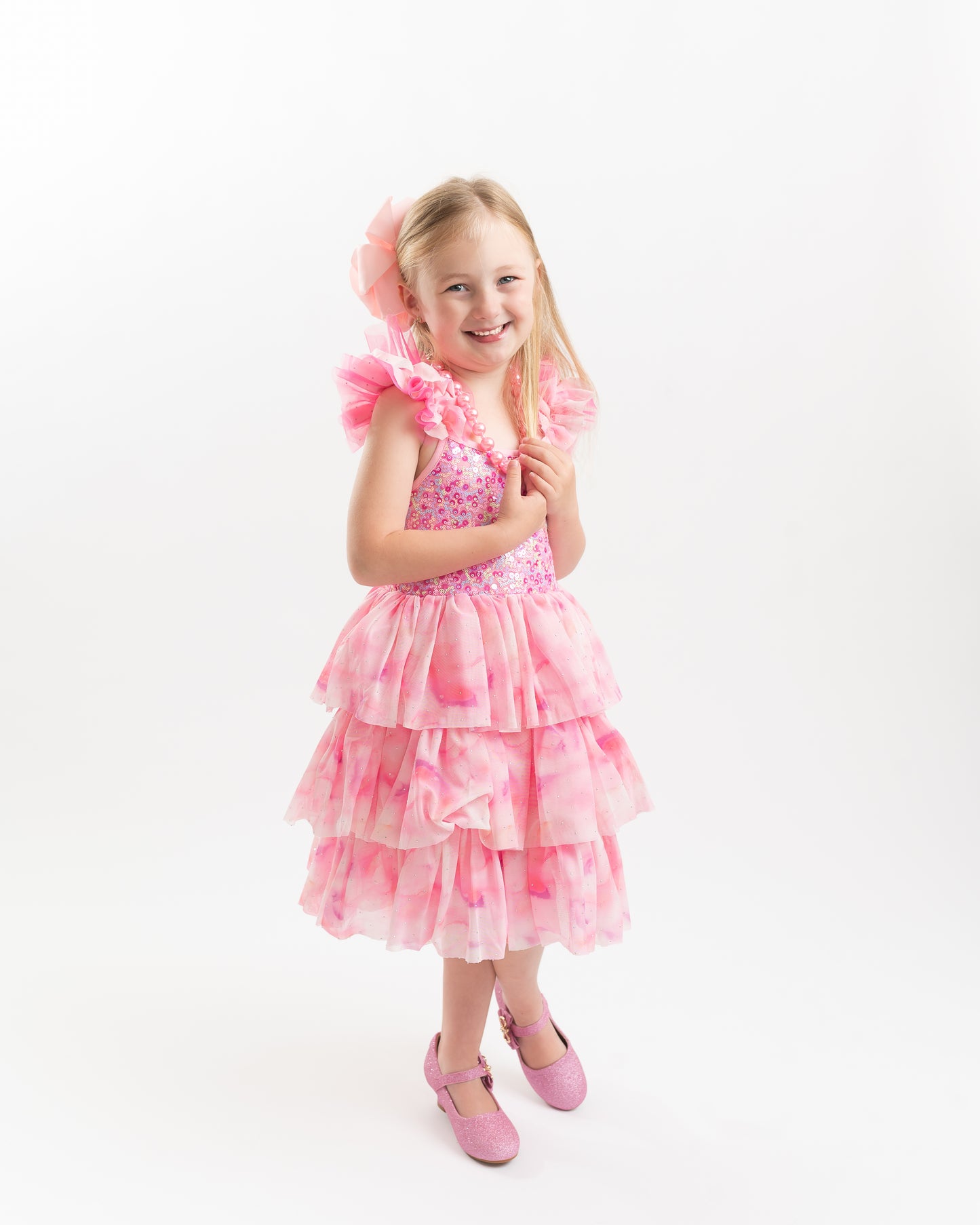 **RESTOCKED** Ombre Pink Sparkle Tulle Dress | Birthday Dress