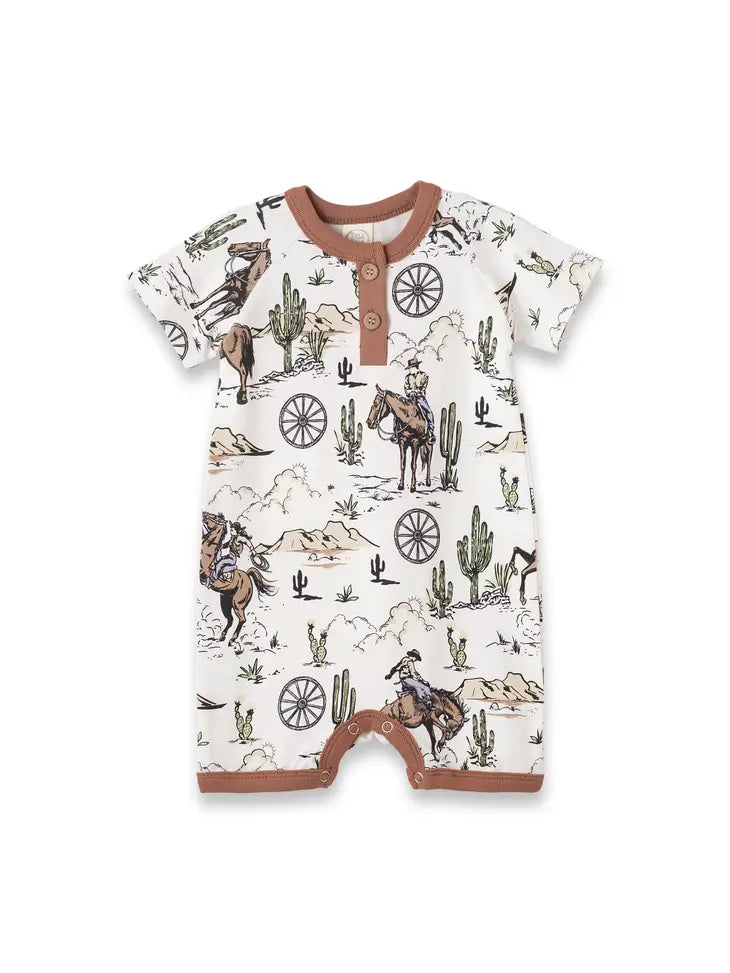 Boy's On the Range Bamboo Shortie Romper