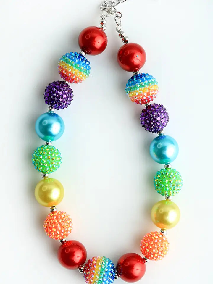 Necklace & Bracelet Chunky Rainbow Set – Rustic Roots Boutique