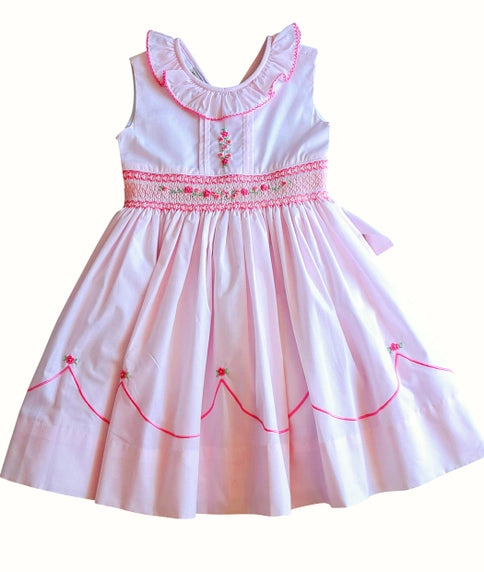 Girls Emily & Jason Collection Pink Smocked Girls Dress