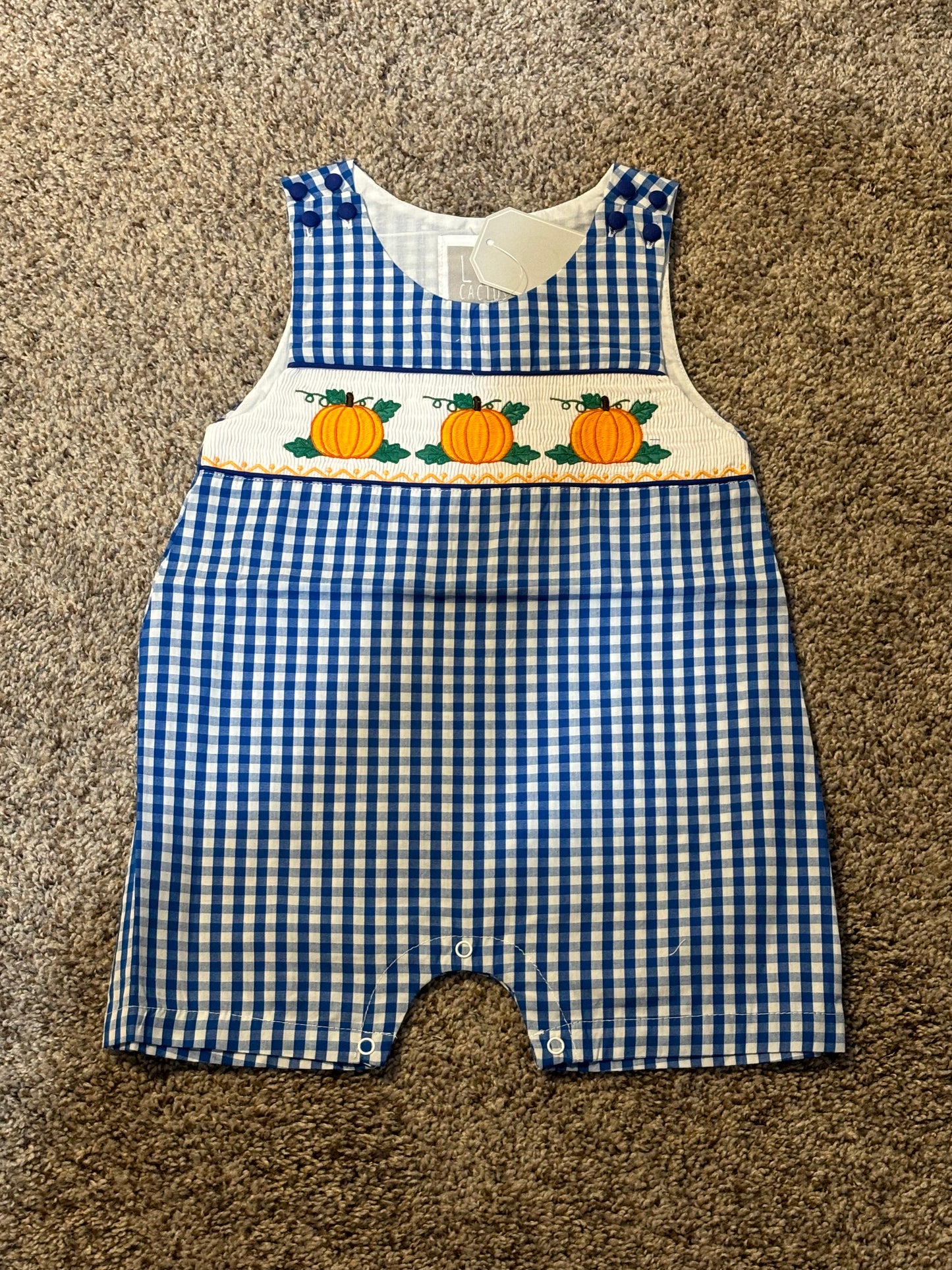 Boys Fall Pumpkin Romper Last one 2T