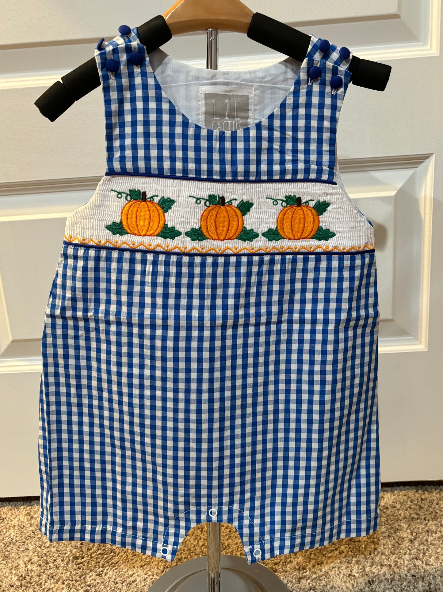 Boys Fall Pumpkin Romper Last one 2T