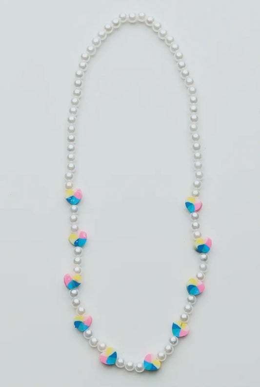 Necklace & Bracelet Tiny Rainbow Ombré Heart Set