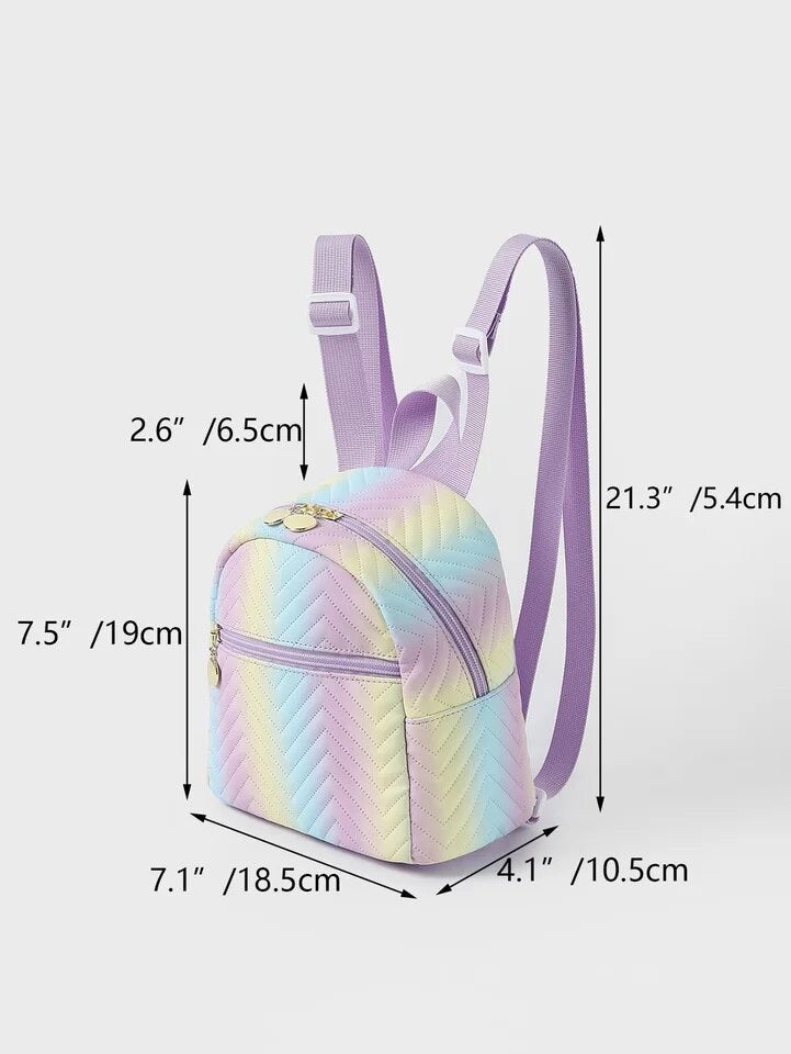 Girls Ombré Chevron Mini Backpack