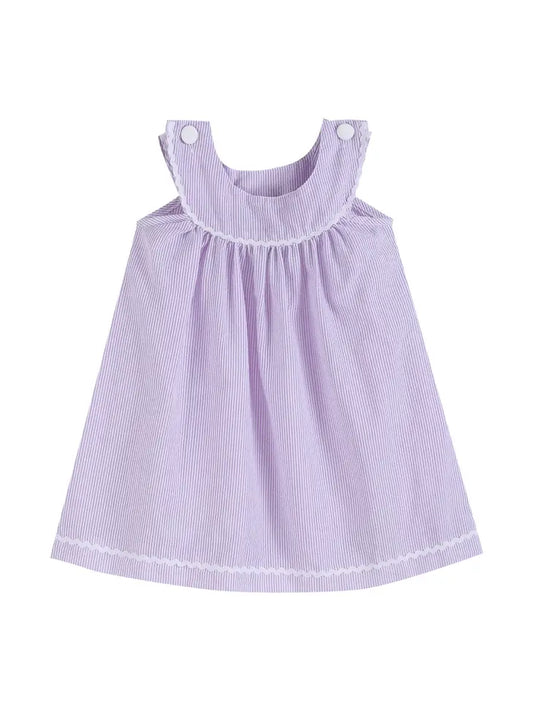 Girls Light Purple Yoke Dress