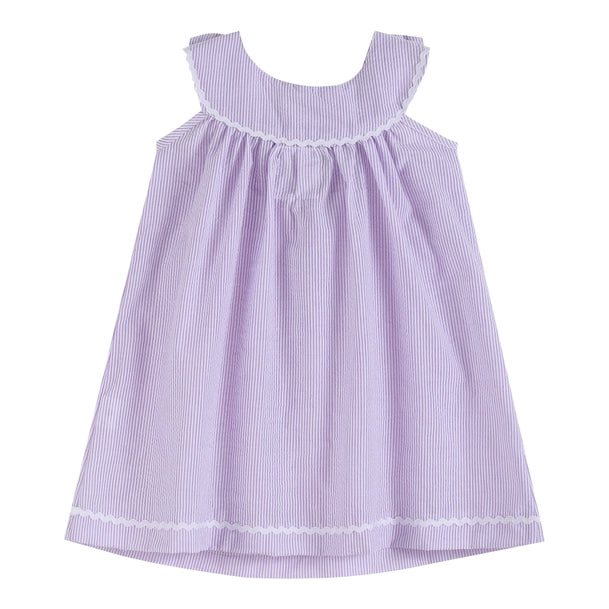 Girls Light Purple Yoke Dress