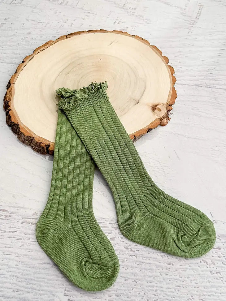 Socks Lettuce Edge Ruffle