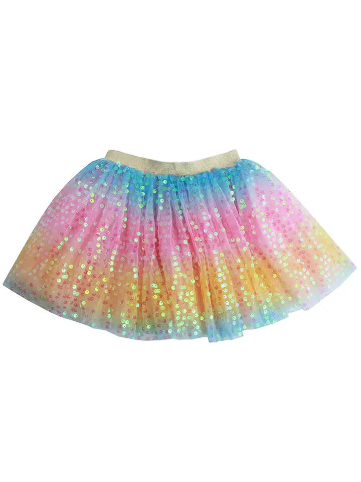 Girls Pastel Sequin Tie Dye Tutu