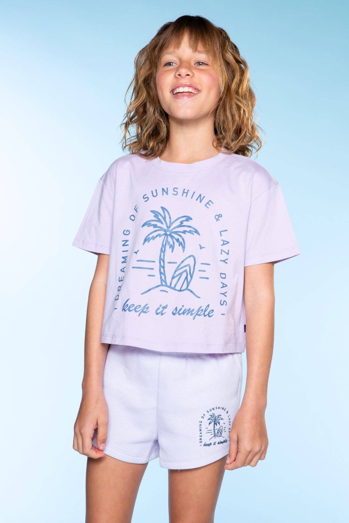 Washed Cotton Drop Shoulder Tee.