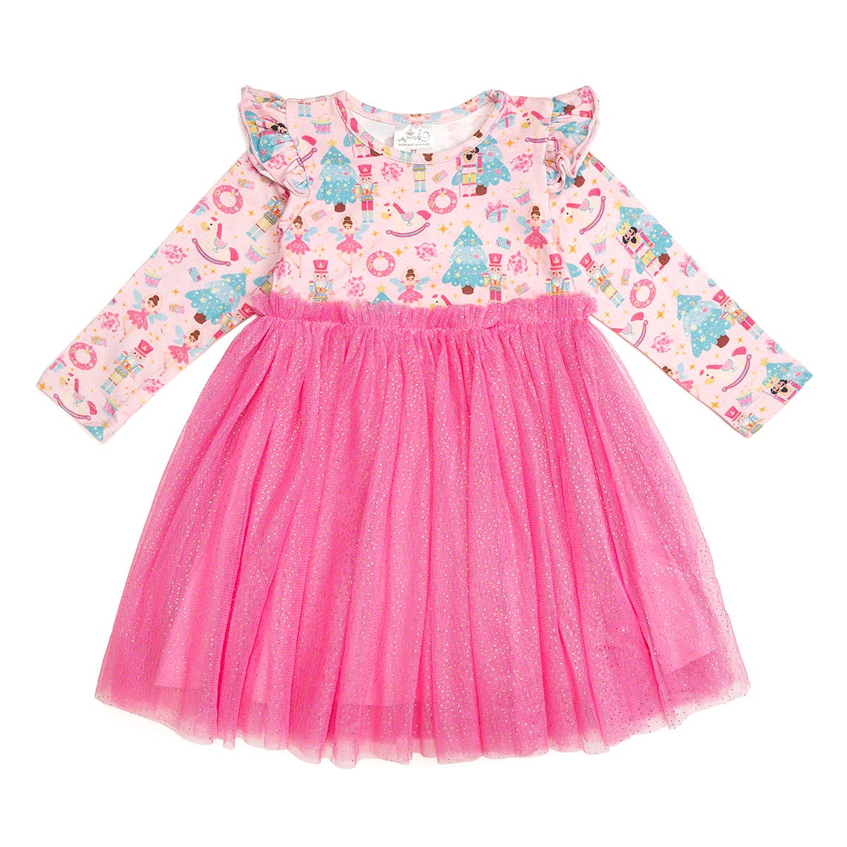 Nutcracker Christmas Long Sleeve Tutu Dress - Kids Christmas