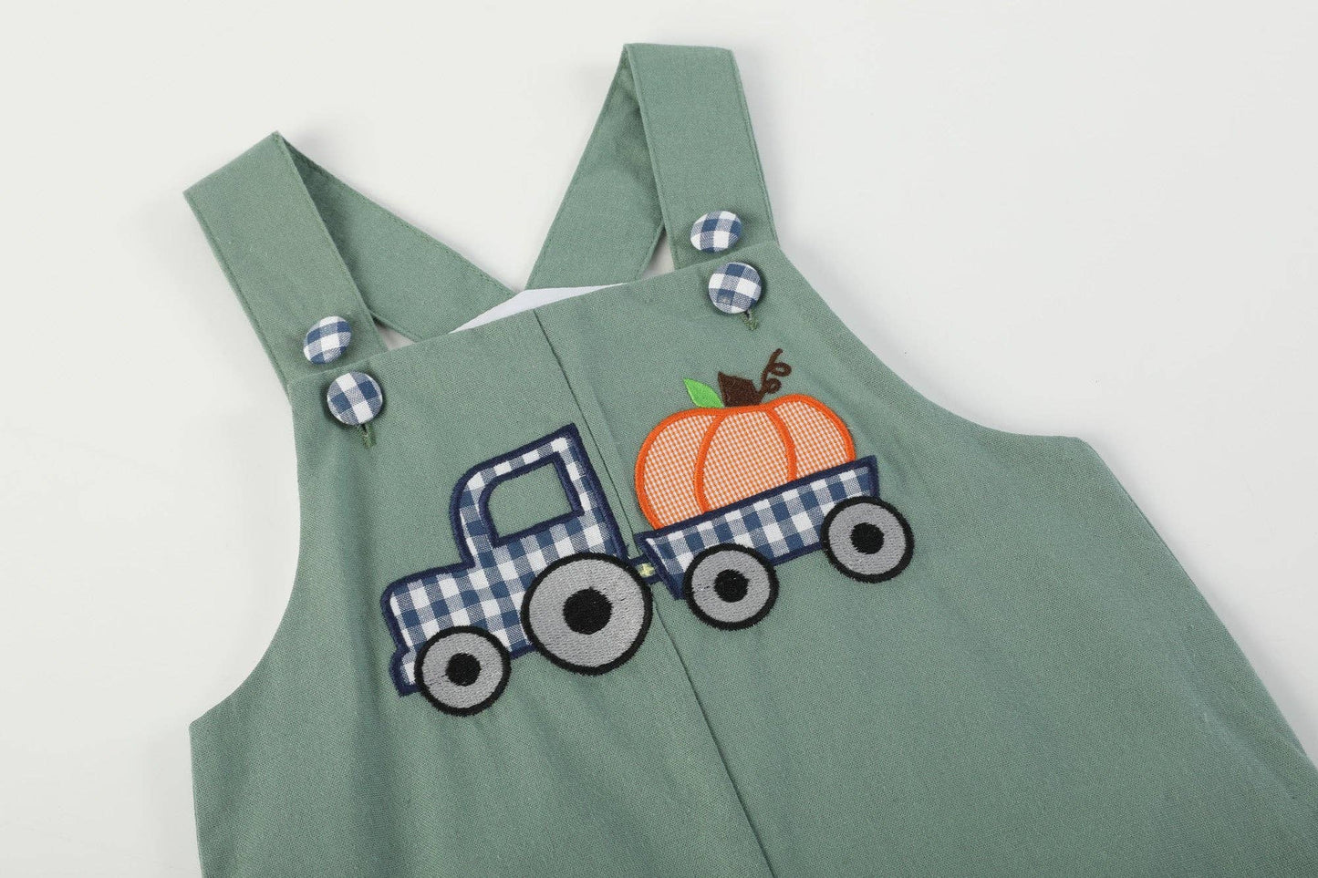 Green Pumpkin Tractor Overalls