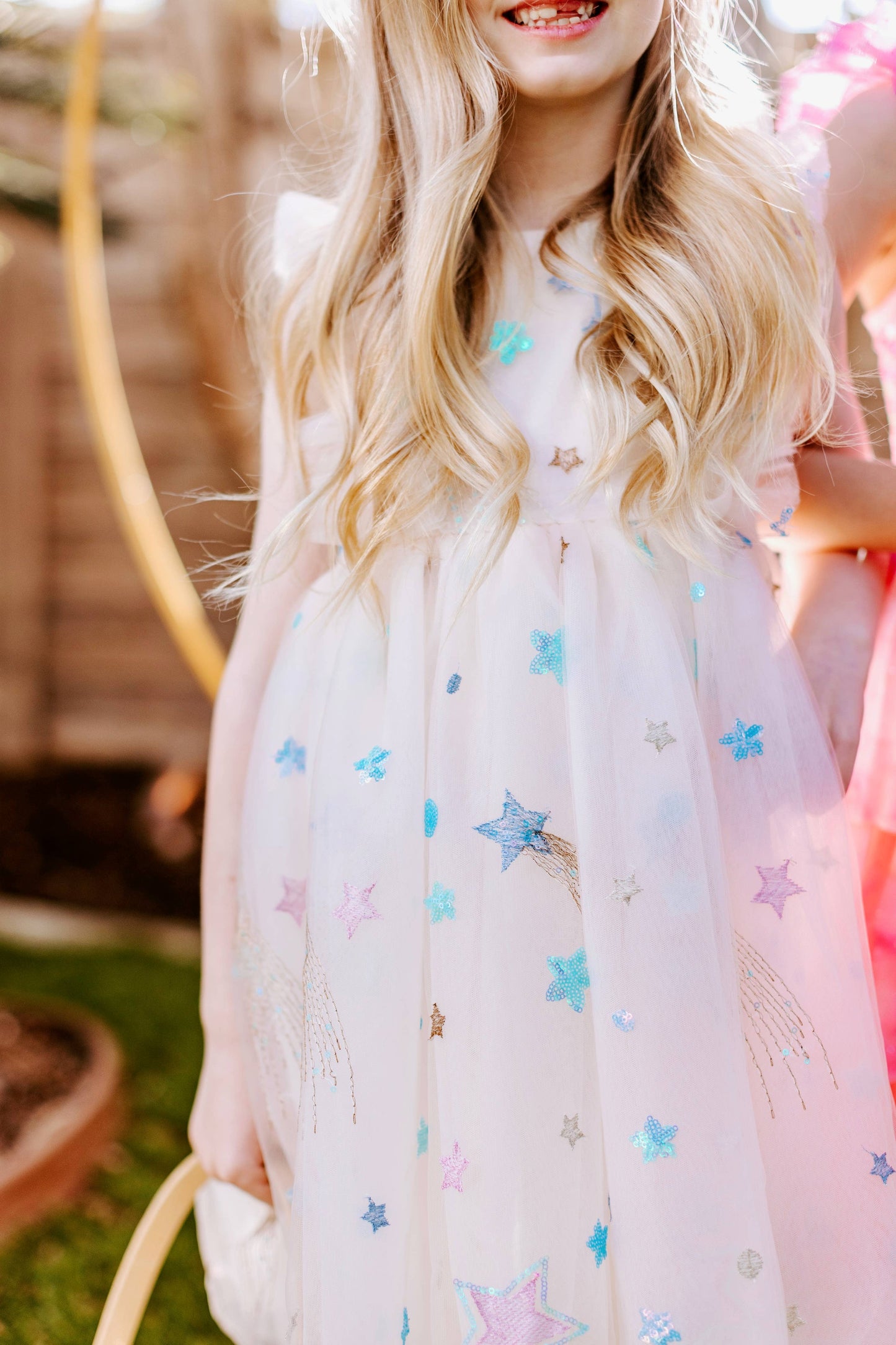 Cream Tulle Star Dress | Birthday Dress