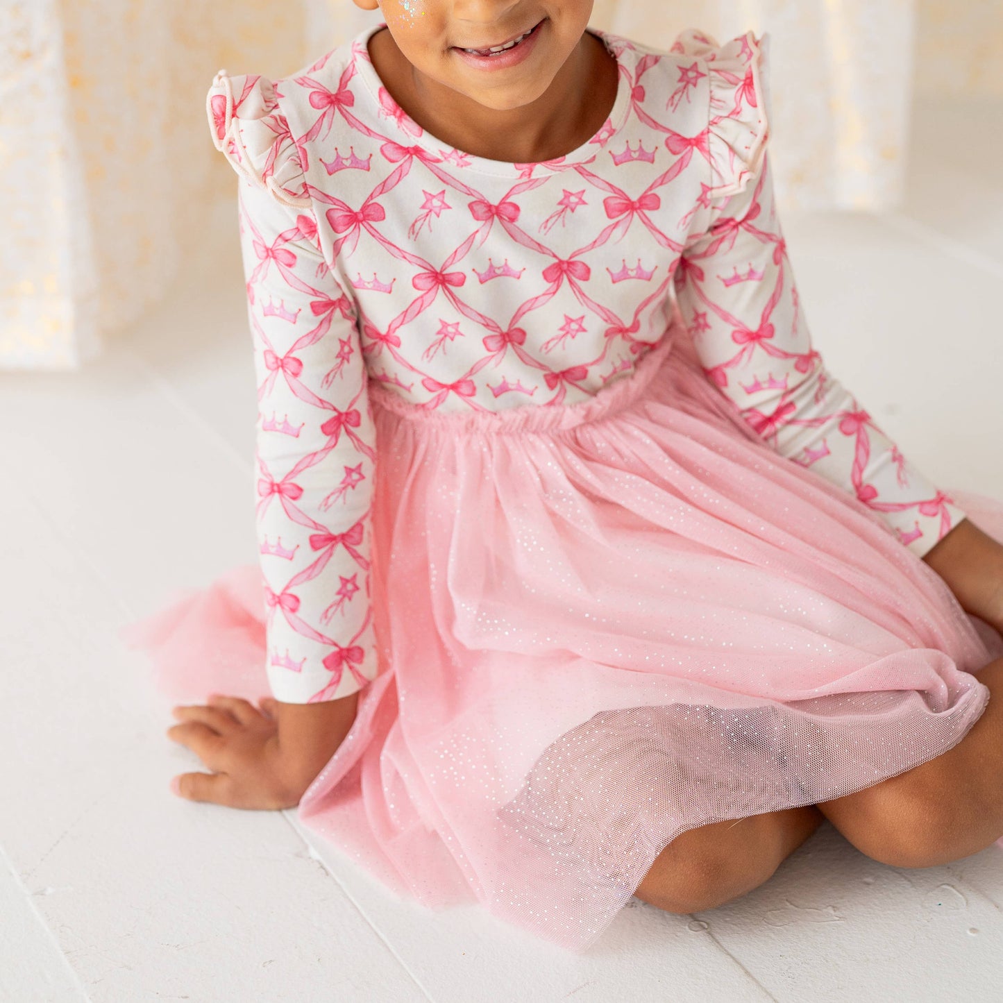 Princess Coquette Long Sleeve Tutu Dress - Girls Clothes