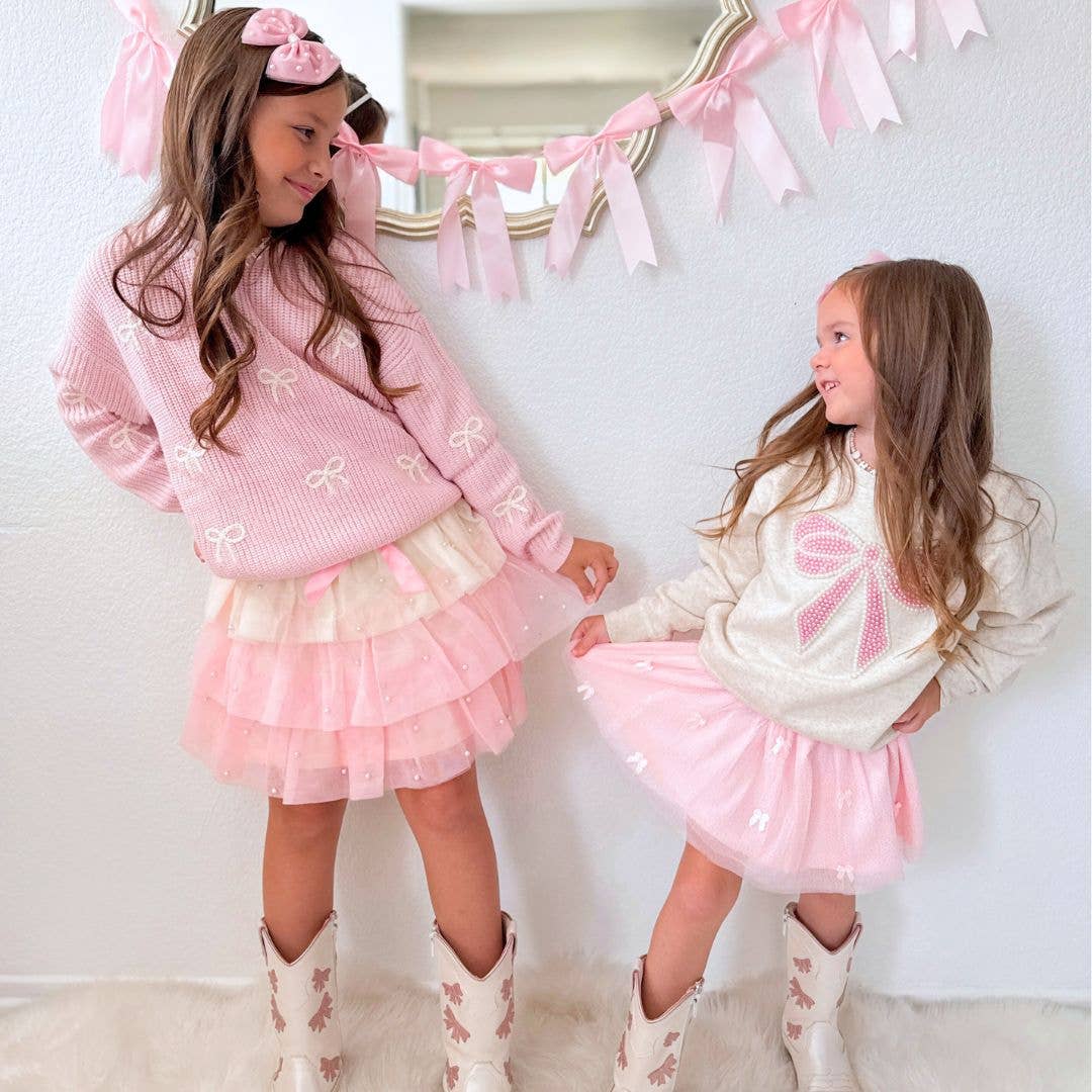 Blush Bows Tutu - Dress Up Skirt - Kids Clothing
