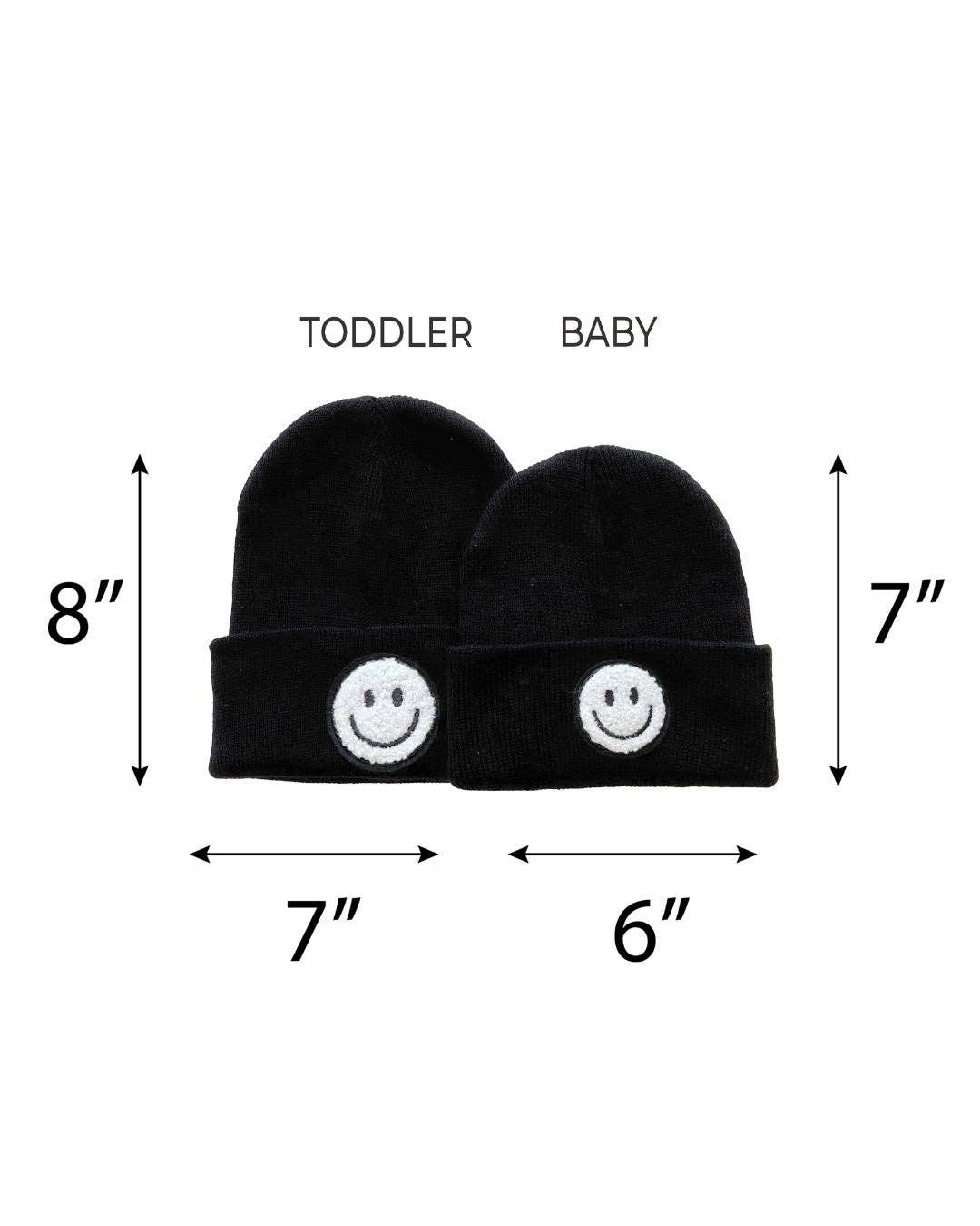 Smiley Baby Kids Beanie | Black