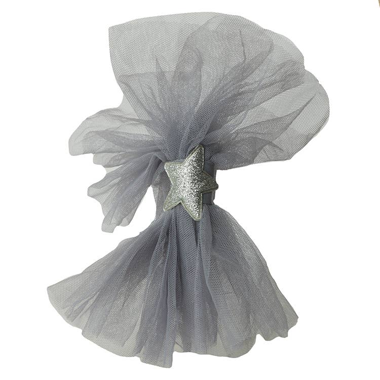 Silver Tulle Star Headband